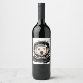 Rótulo De Garrafa De Cerveja Ouro do Astronauta do Espaço Exterior Pet D