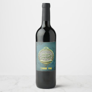 Rótulo De Garrafa De Cerveja Ouro Paths Acredite em si mesmo.