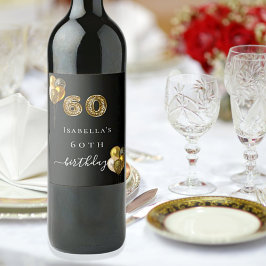 Rótulo De Garrafa De Cerveja Ouro preto de 60 anos, animal leopardo