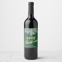 Ouro Verde Moderno Natal Botânico Elegante