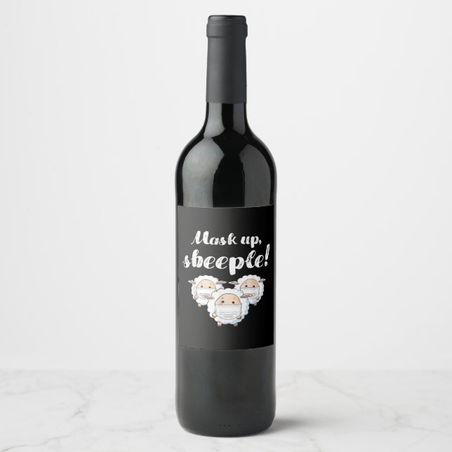 Rótulo De Garrafa De Cerveja Ovelha na máscara | Presente perfeito para Amantes (Frente)
