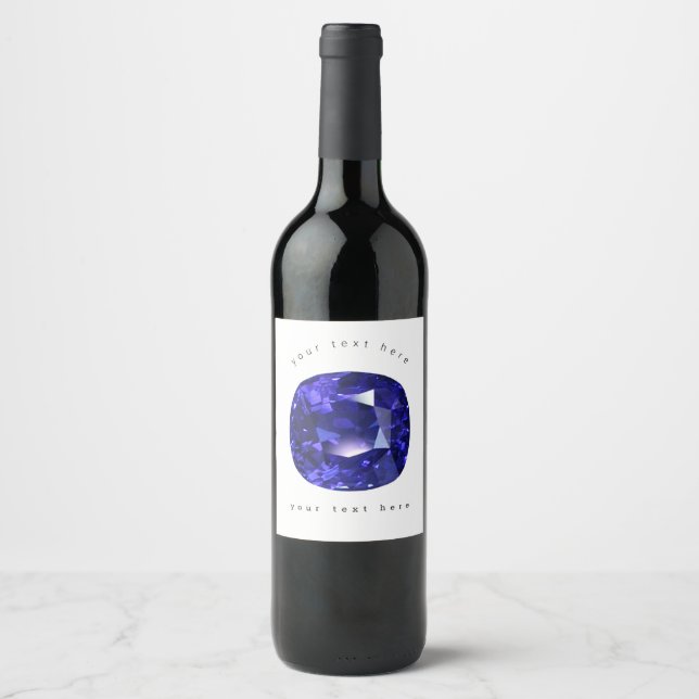 Rótulo De Garrafa De Cerveja Padrão Azul (Frente)