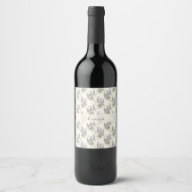 Padrão Botânico Vintage Elegante de Lupino e Abelh
