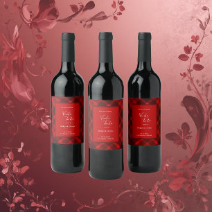 Rótulo De Garrafa De Cerveja padrão de casamento de tartã celta escocês vermelh