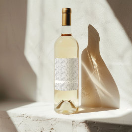 Rótulo De Garrafa De Cerveja Padrão de Redemoinhos Geométricos Preto Monocromát