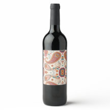 Padrão Floral Branco Paisley Boho Vibrante