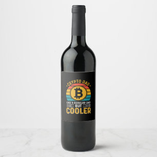Rótulo De Garrafa De Cerveja Pai Crypto Pôr do Sol Retro