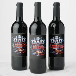 Rótulo De Garrafa De Cerveja Pai de Dia Lenda à Noite - Epic Gamer Dad