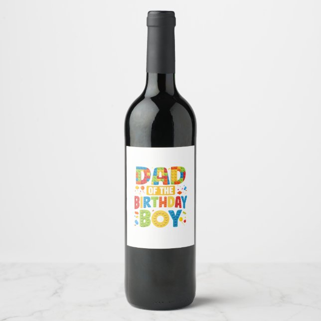 Rótulo De Garrafa De Cerveja Pai na Festa de Aniversário (Frente)