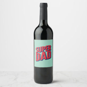 Rótulo De Garrafa De Cerveja Pai Super-Herói