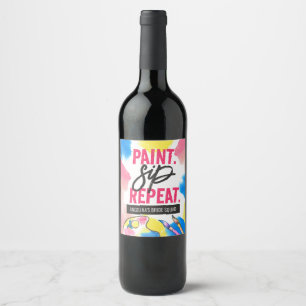 Rótulo De Garrafa De Cerveja Paint e Sip Bachelorette Wine Party Favor do Parti