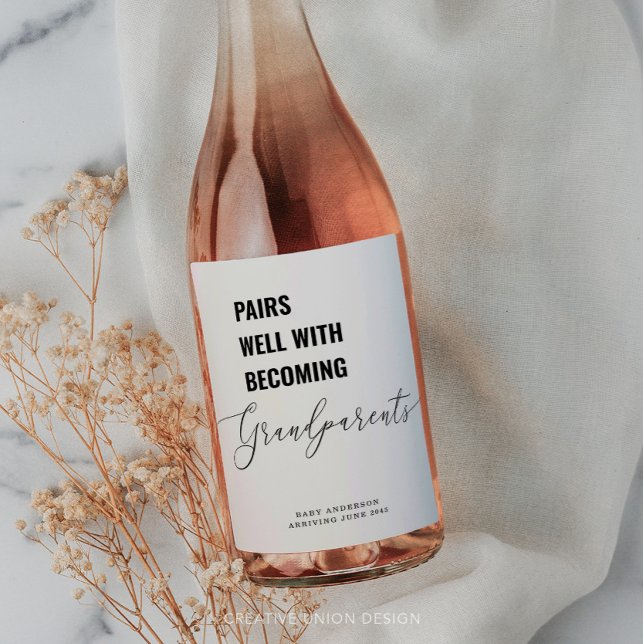 Rótulo De Garrafa De Cerveja Paira Bem Com O Anúncio De Bebês Avós (Criador carregado)