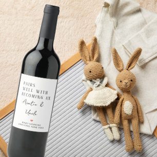 Rótulo De Garrafa De Cerveja Paira Bem Com Tio E Tia Tornando-Se Uma Tia