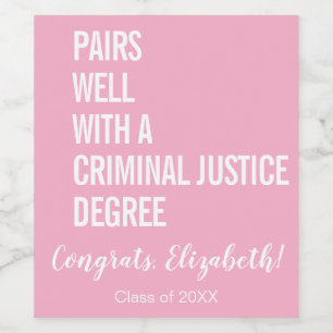 Rótulo De Garrafa De Cerveja Paira Bem Com Um Formando De Diploma De Justiça Cr