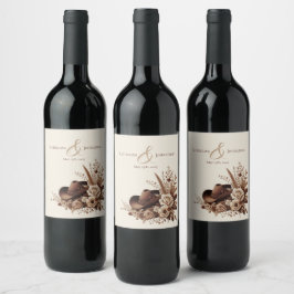 Rótulo De Garrafa De Cerveja País Elegante Moderno Ocidental- Floral