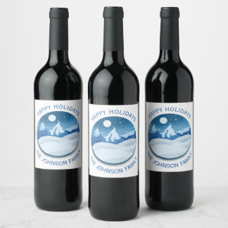 Rótulo De Garrafa De Cerveja Paisagem Congelada Pacífica Personalizada