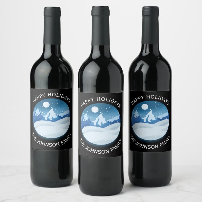 Rótulo De Garrafa De Cerveja Paisagem Congelada Pacífica Personalizada (Garrafas)