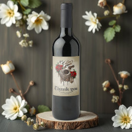 Rótulo De Garrafa De Cerveja Paixão Steampunk, o Coração do Amor mecânico.