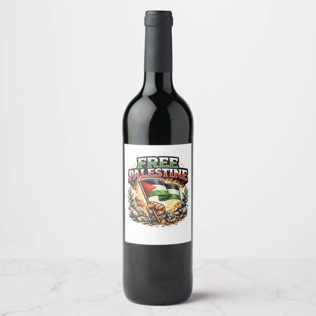 Rótulo De Garrafa De Cerveja Palestina Livre (Frente)