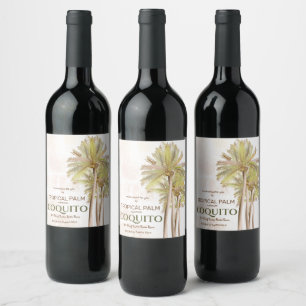 Rótulo De Garrafa De Cerveja Palma Tropical de Coquito