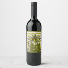 Rótulo De Garrafa De Cerveja Palmeira