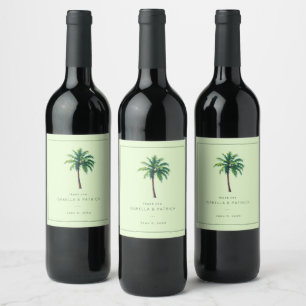Rótulo De Garrafa De Cerveja Palmeira Menta Tranquila