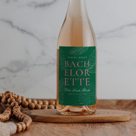 Rótulo De Garrafa De Cerveja Palmeira tropical colorida moderna deixa soleira