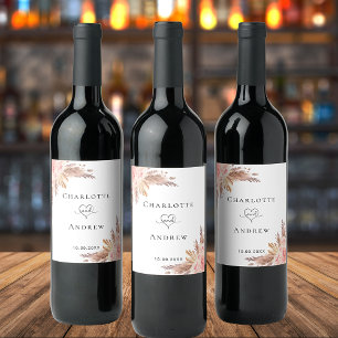 Rótulo De Garrafa De Cerveja Pampas de castigo rosa ouro rosa