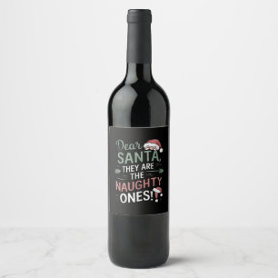 Rótulo De Garrafa De Cerveja Papai Noel São os Naughty Ones Natal