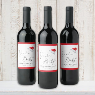 Rótulo De Garrafa De Cerveja Papais noeis Chá de fraldas de Natal