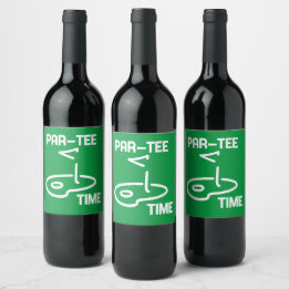 Rótulo De Garrafa De Cerveja Par-Tee Time White