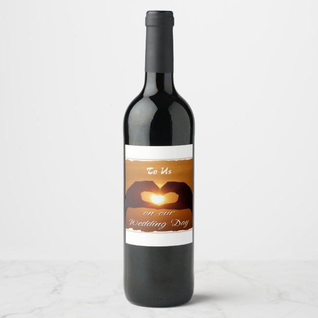 Rótulo De Garrafa De Cerveja Para Nós No Nosso Dia De Casamento (Frente)