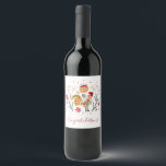 Rótulo De Garrafa De Cerveja Parabéns Folk Art Rooster<br><div class="desc">Um galo de arte popular rústico cercado por flores. Personalize facilmente o texto com apenas alguns cliques. Perfeito para um presente ou presente de casamento.</div>