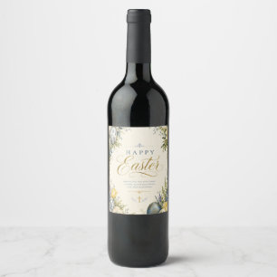 Rótulo De Garrafa De Cerveja Parabéns pela Páscoa, Floral e pastel elegante
