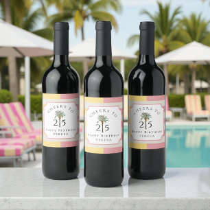 Rótulo De Garrafa De Cerveja Parabéns pelos 25 anos de Palm Beach Tropical