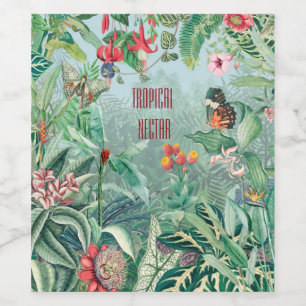 Rótulo De Garrafa De Cerveja Paraíso tropical