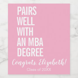 Rótulo De Garrafa De Cerveja Pares Modernos Bem Com Graduação De MBA