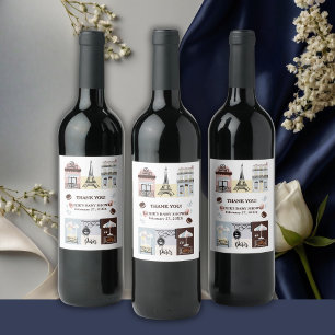 Rótulo De Garrafa De Cerveja Paris French Cafe Patisserie Chá de fraldas