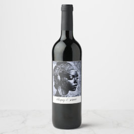 Rótulo De Garrafa De Cerveja Paródia do Título do Livro Afro-futurismo