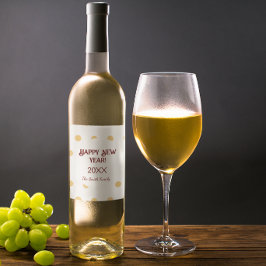 Rótulo De Garrafa De Cerveja Partido da Véspera de Ano Novo da Polka - ouro