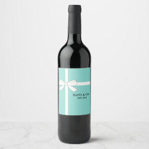 Rótulo De Garrafa De Cerveja Partido Tiara, Chá Teal BRIDE & CO, Personalizado