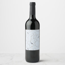 Rótulo De Garrafa De Cerveja Pássaros de Inverno