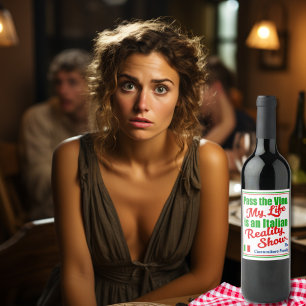 Rótulo De Garrafa De Cerveja Passe o Vino Minha Vida é um show de realidade ita