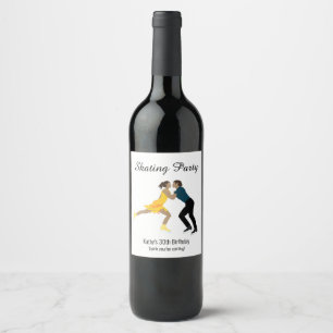 Rótulo De Garrafa De Cerveja Patinação de Figura