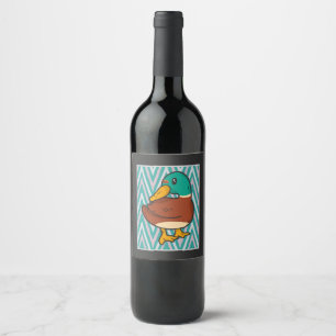 Rótulo De Garrafa De Cerveja Pato Bonito