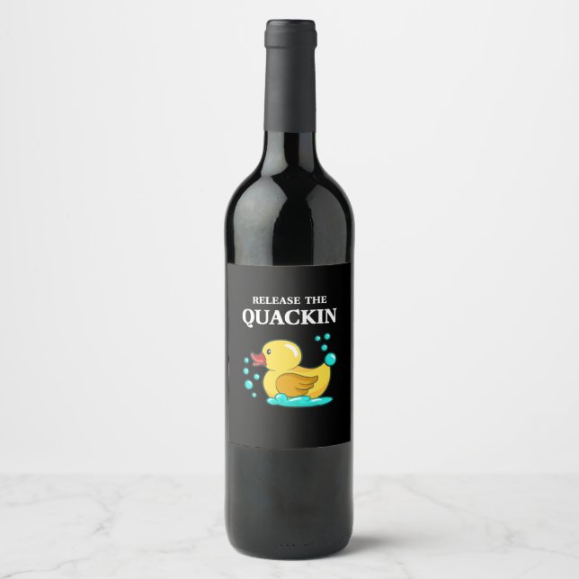 Rótulo De Garrafa De Cerveja Pato - Solte O Quackin (Frente)
