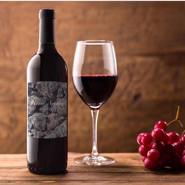 Rótulo De Garrafa De Cerveja Pebolhas de Água Personalizadas (In Situ)