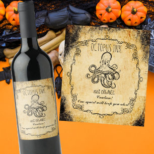Rótulo De Garrafa De Cerveja Peça de polvos de polvos de halloween