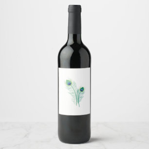 Rótulo De Garrafa De Cerveja Penas de Peacock