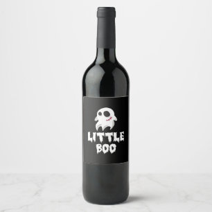 Rótulo De Garrafa De Cerveja Pequeno Boo Em Gráfico Legal De Halloween